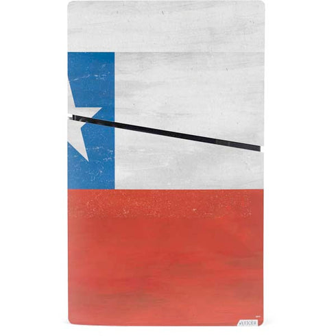 Chile Flag Distressed PS5 Slim Digital Edition Console Skin